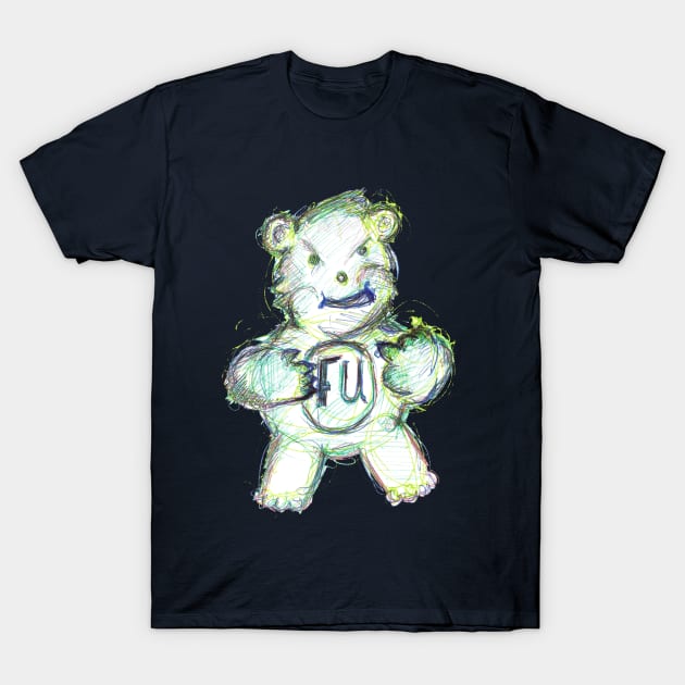 Couldn't Care Less Bear T-Shirt by hh5art